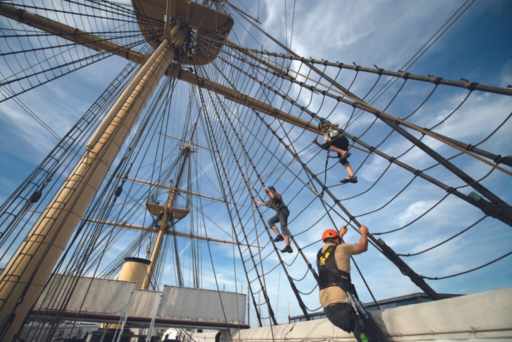 Klatring på Fregatten Jylland