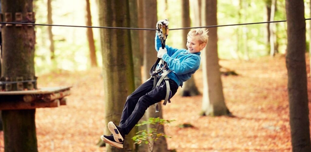 Zipline i Gorillapark