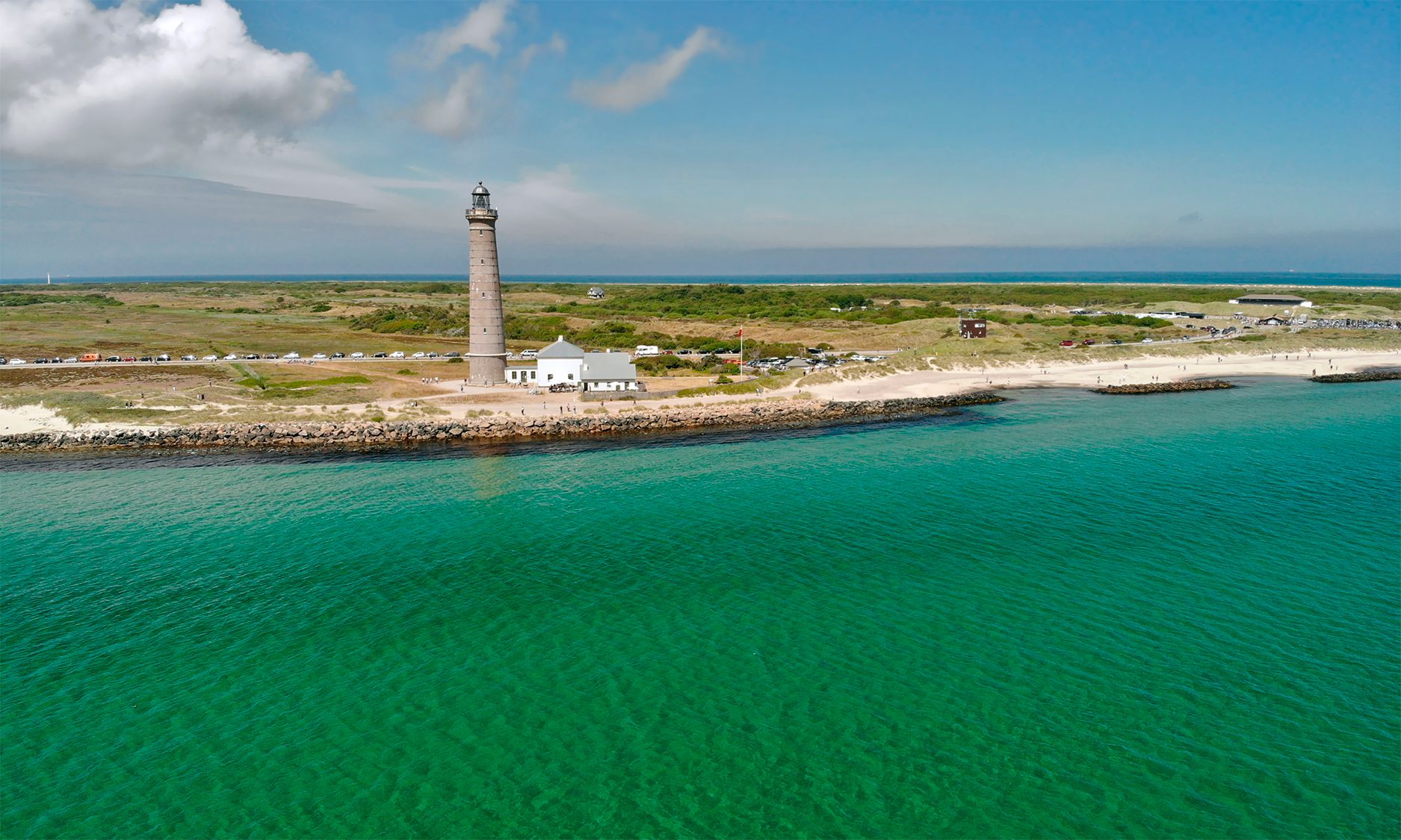 Utsikt over stranden i Skagen