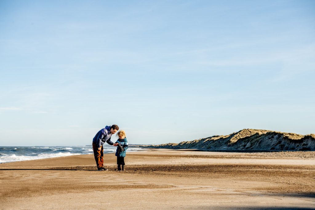Familie på stranden